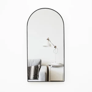 Espejo de Pared Ibiza Negro 60x120cm Arco Superior con Marco Metalico