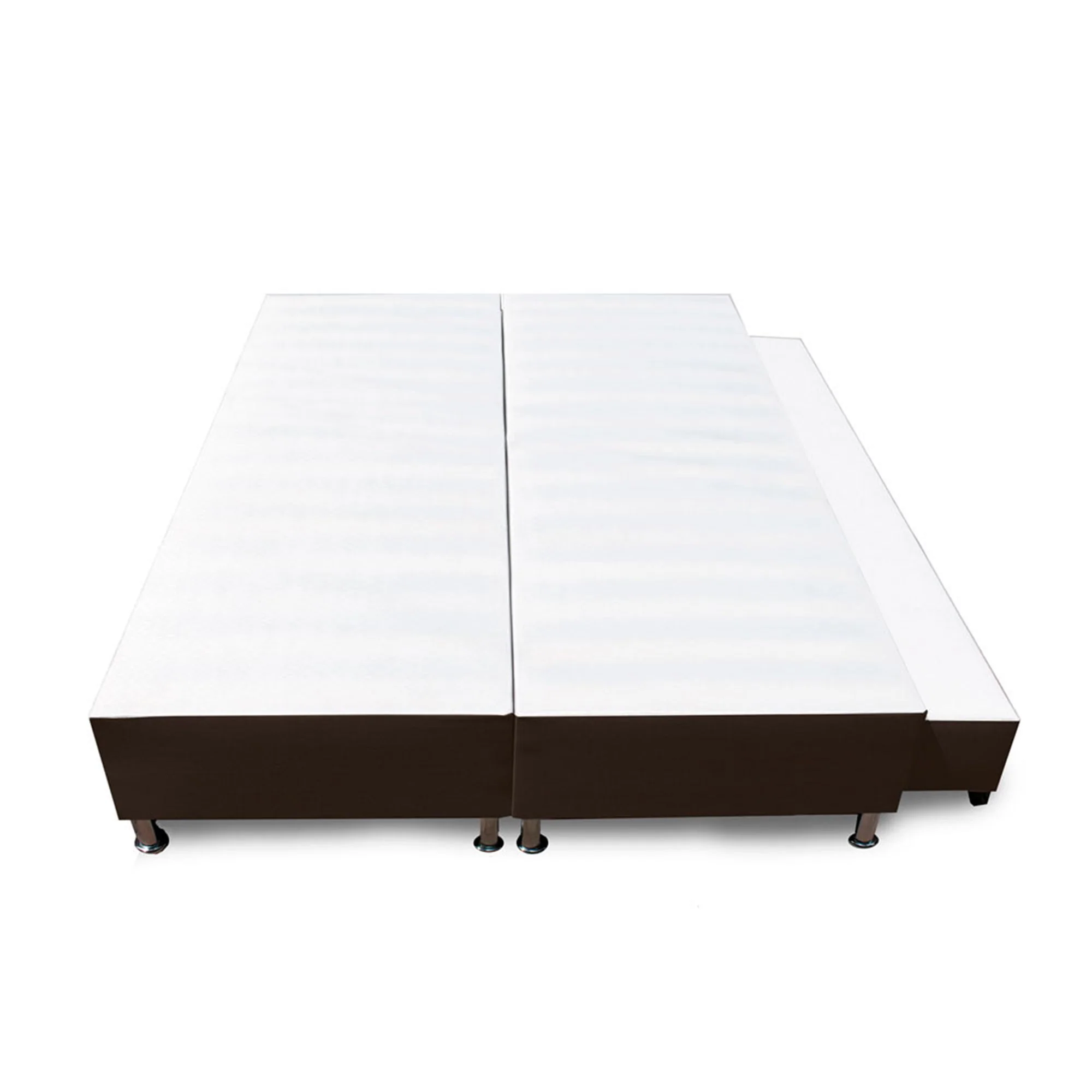 Cama Nido Dividida Cafe 160x40Cm Para Cochón Queen 160 X 190 Cm - Imagen 3