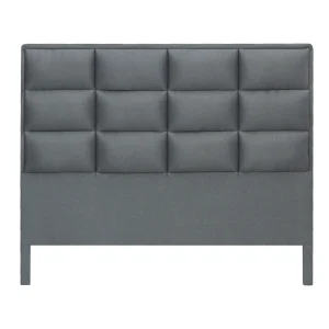 Cabecero Londres Gris 140x120cm con Acabado Abullonado para Cama Doble
