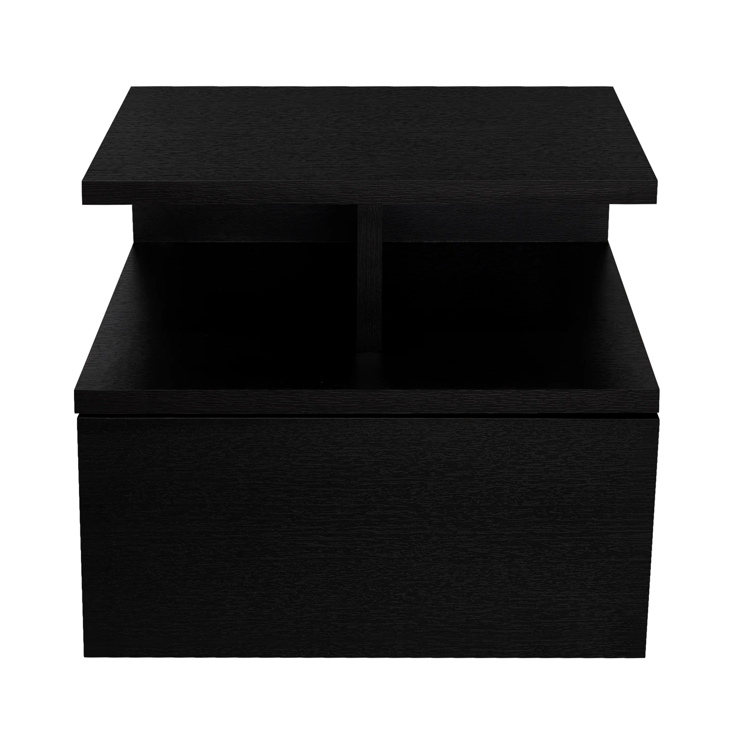 Mesa de Noche Flotante Wengue 35.6x29.5cm con Un Cajón