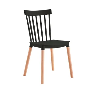 Kit x 6 Sillas Comedor Negro y Cafe 44.5x84cm con Espaldar