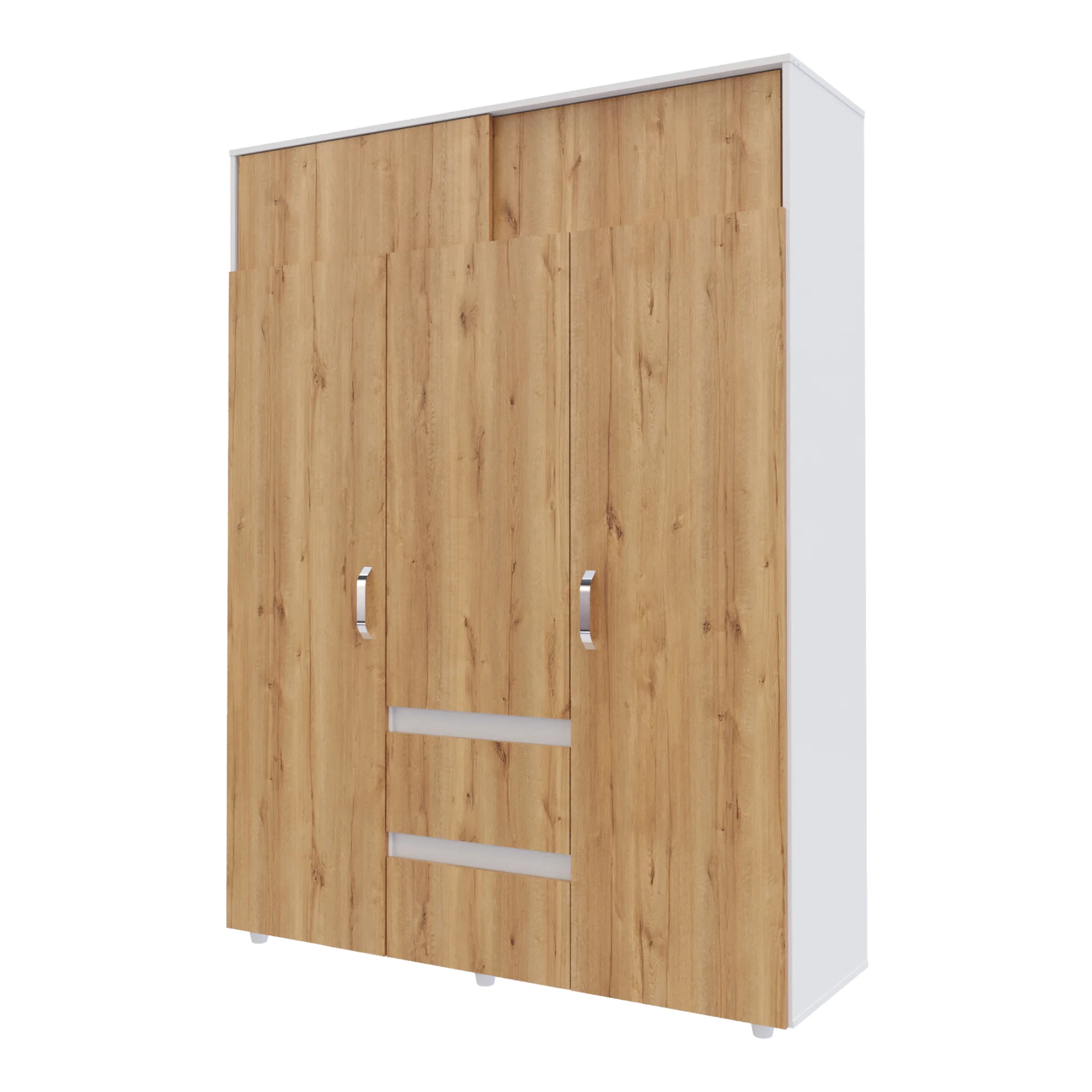 Closet Aurora Duna y Blanco 150x200cm con Dos Cajones y con Ocho Compartimientos - Imagen 2