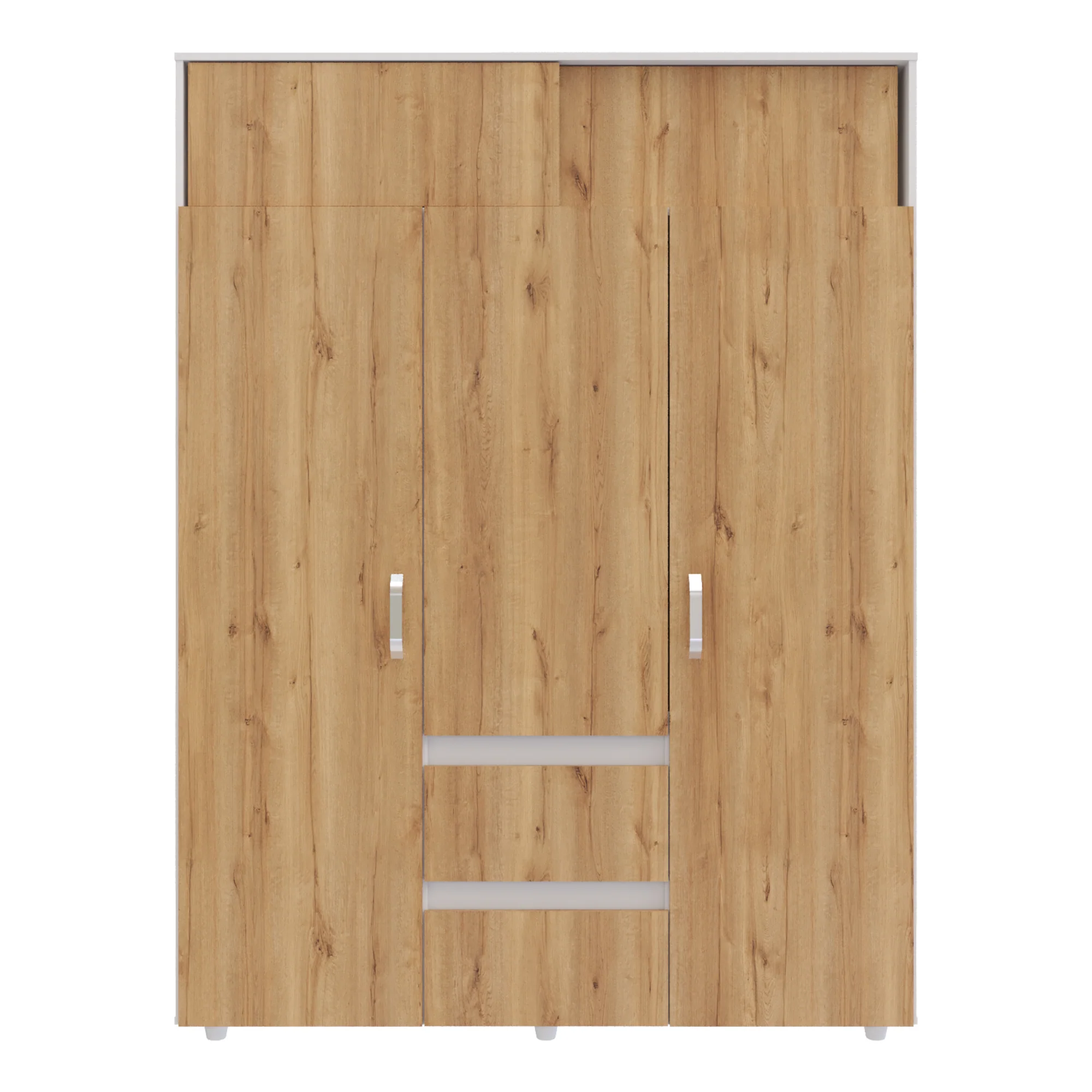 Closet Aurora Duna y Blanco 150x200cm con Dos Cajones y con Ocho Compartimientos - Imagen 3