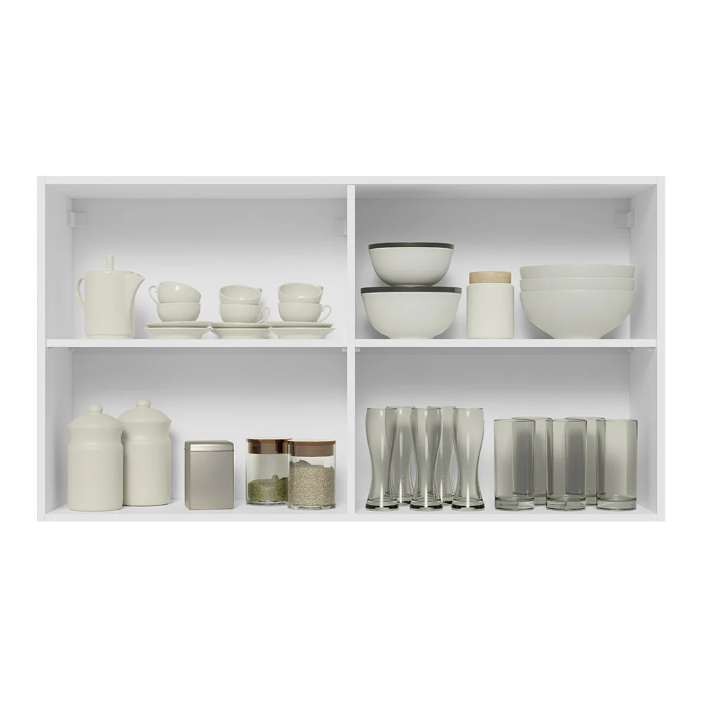 Gabinete de Cocina Glamy Blanco 120x66cm Flotante con Dos Puertas - Imagen 4