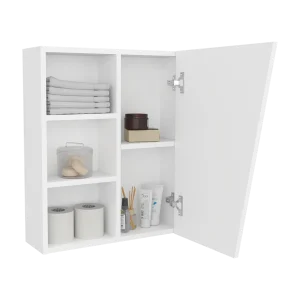 Gabinete de Baño Quintana Blanco 50x59.1cm con Espejo y con Cinco Entrepaños