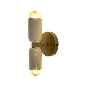 Lámpara de Pared Led Punal Dorado 13x23cm de de Dos Luces sin Bombilla