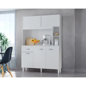 Alacena Duda Blanco 120x172cm con Un Cajón y Cinco Puertas