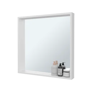 Gabinete de Baño Dakota Blanco 60x60cm Rectangular con Espejo