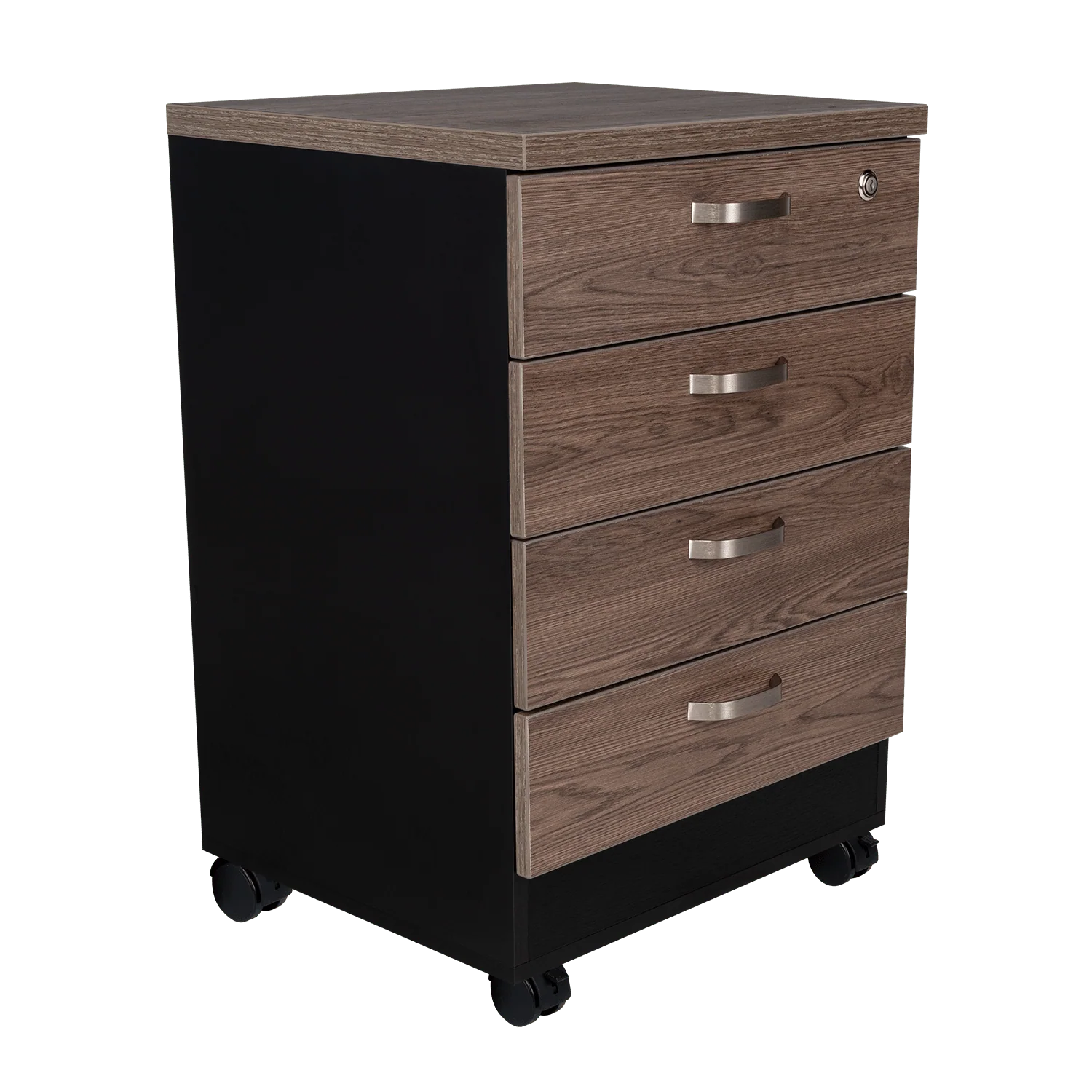 Archivador Home Office Coñac 47.5x71cm Carta con Ruedas con Tres Cajones y con Cerradura - Imagen 5