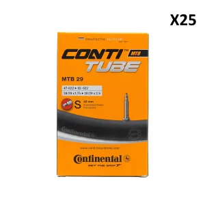Cámara de aire CONTINENTAL 29x1.75-2.5 Presta 42mm (pack 25)