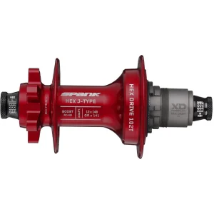 SPANK HEX DRIVE J-Type 102T 12x148 mm Buje trasero Boost E-Plus Rojo