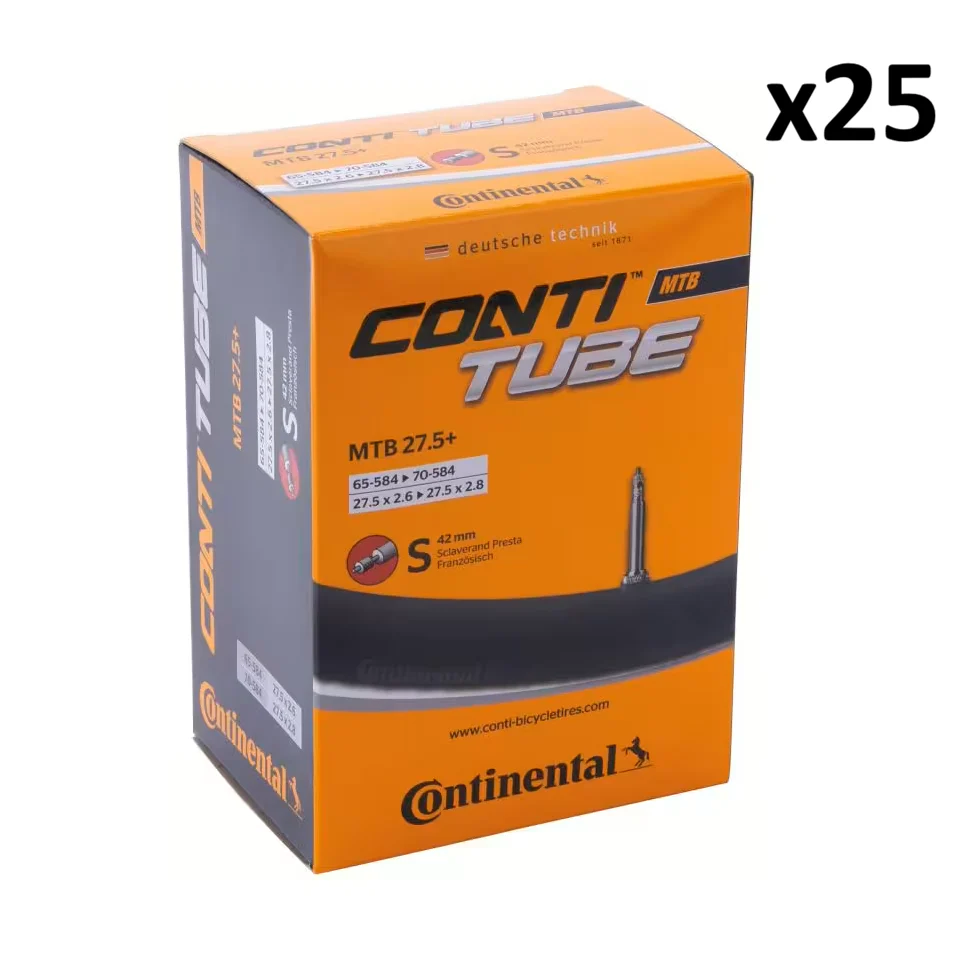 Cámara de aire CONTINENTAL 27.5x2.60-2.80 Presta 42mm (paquete de 25) - Imagen 2