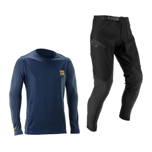 LEATT MTB GRAVITY 1.0 Maillot + Pantalón Kit Negro/Azul