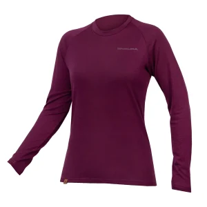 Ropa interior femenina de manga larga ENDURA BAABAA BLEND Berenjena