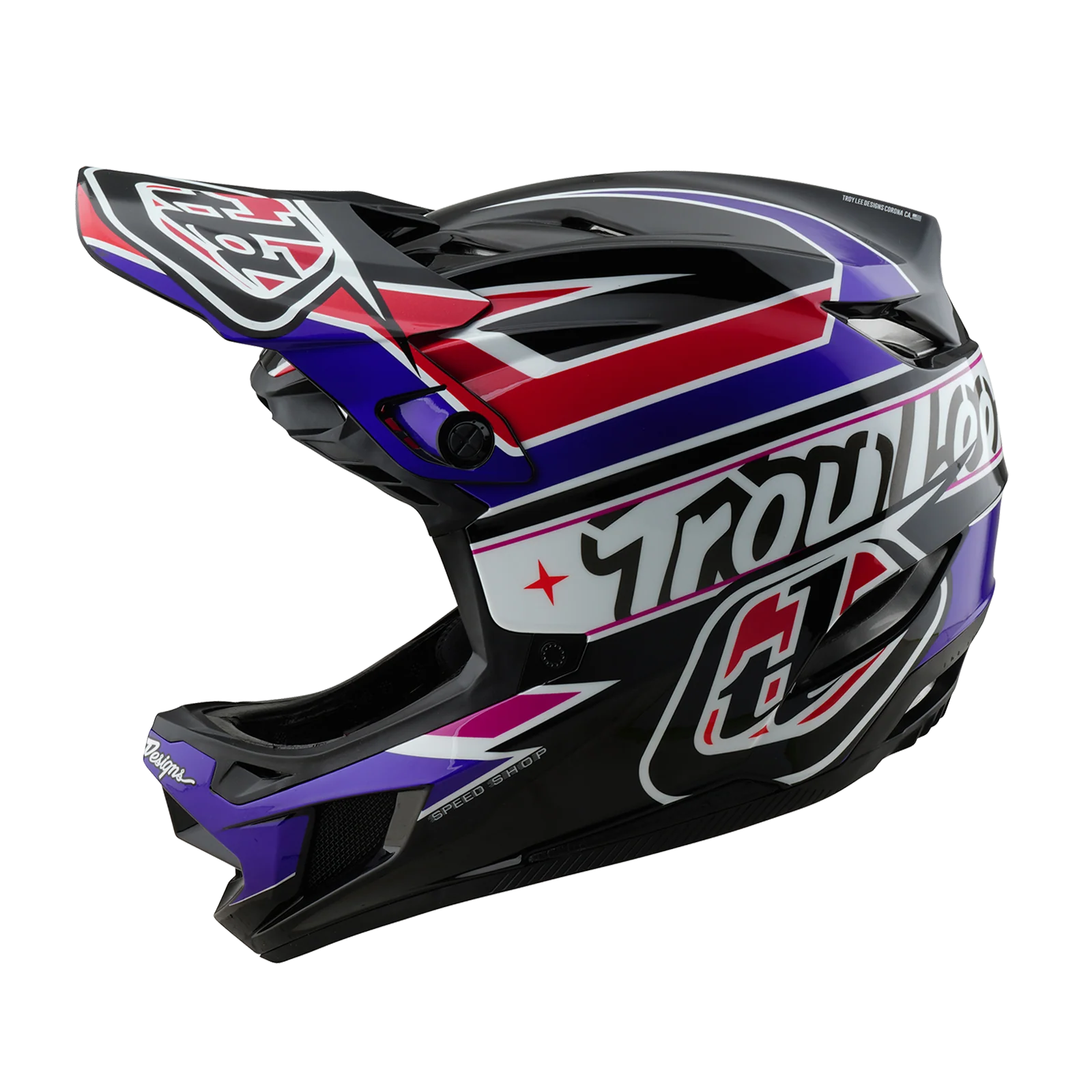 CASCO MTB Troy Lee Design D4 POLYACRYLITE MIPS LINEAR Negro