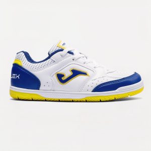 Zapatillas Futbol Sala Top Flex JR 2602 IN Blanco Azul Amarillo