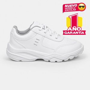 Zapatilla Escolar Nexo Pasador Blanco