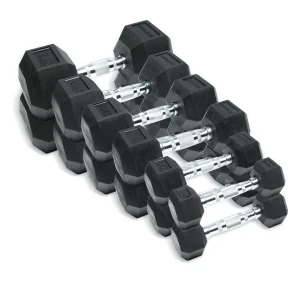 Pack IRONSIDE 105 kg Mancuernas Hexagonales (2.5 a 15 kg)